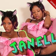 Hot Brunette Janelle Plays With Dildo Dressed In Pink Stockings With Kawaii Slippers. VRFootFetish Janelle vr porn video vrporn.com virtual reality