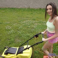 The Break for Hot Lawnmower RealJamVR Isabelle De laa vr porn video vrporn.com virtual reality