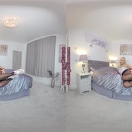 Louise White Leotard With Black Glossy Tights Louise GlossTightsGlamourVR vr porn video