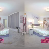 Porchia Halterneck Dress With Grey Glossy Tights 4k vr porn video