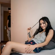 Ramming My Pussy With A Huge Dildo While My Step-Brother Is Spying Zoe Foxxy WoowVR vr porn video