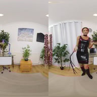 Natalia Forrest Black Latex Dress Demands Respect JOI StrictlyGlamourVR vr porn video