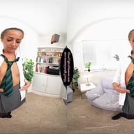 Lara Lee In CU Outfit With Black Glossy Tights JOI GlossTightsGlamourVR vr porn video