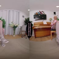 Bethany In Pink & Grey To Make Your Day GlossTightsGlamourVR vr porn video