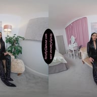 Jasmine Black Latex Catsuit Tease StrictlyGlamourVR vr porn video