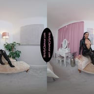 Jasmine Black Latex Catsuit Tease StrictlyGlamourVR vr porn video