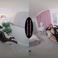 Jasmine Black Latex Catsuit Tease StrictlyGlamourVR vr porn video