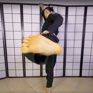 Karate Master Bianca Blance Uses Her Sexy Feet And Wrinkled Soles As Lethal Weapons VRFootFetish vr porn video