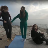 Cheri Josie Poppy Winter Beach Vacation Nude Yoga Outdoors VRgoddess vr porn video