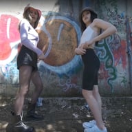 Matty And Josie On Vacation Graffiti Spray Painting And Dancing Nude Outdoors Urban Exploring VRgoddess vr porn video