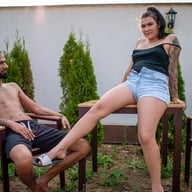 Petite Annie - Naughty Preggo Girl Wants To Be Fucked Outdoors On The Table - Face Full Of Cum porn
