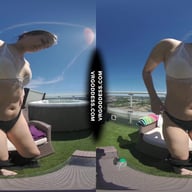 Sunny Afternoon Rooftop Dildo Masturbation College Girl Rosanna VRgoddess vr porn video