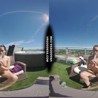 Sunny Afternoon Rooftop Dildo Masturbation College Girl Rosanna VRgoddess vr porn video