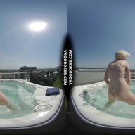 Penthouse Rooftop Jacuzzi Hot Ingrida Smoking And Masturbating In The Sun VRgoddess vr porn video
