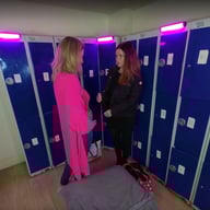 Squirting Locker Room Lesbians Kimberly Melody PeepingThom vr porn video