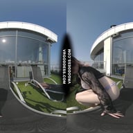 Diana Rooftop Masturbating While Sunbathing Oiling Her Huge Double D Tits Then Hitachi Orgasm VRgoddess vr porn video