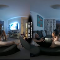 Vacation Sexy Tattooed Brille Giving Me Nasty Sloppy Wet Blowjob Between The Scenes With Mouth Cum VRgoddess vr porn video