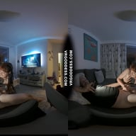 Vacation Sexy Tattooed Brille Giving Me Nasty Sloppy Wet Blowjob Between The Scenes With Mouth Cum VRgoddess vr porn video