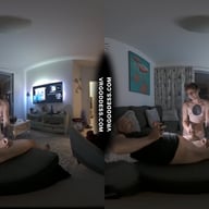 Vacation Sexy Tattooed Brille Giving Me Nasty Sloppy Wet Blowjob Between The Scenes With Mouth Cum VRgoddess vr porn video