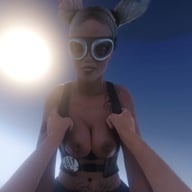 Fuck Harley Quinn skydiving from airplane jump and falling down shortly before opening the parachute