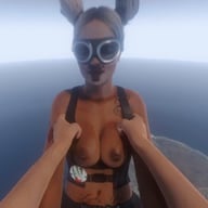 Fuck Harley Quinn skydiving from airplane jump and falling down shortly before opening the parachute