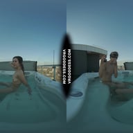 Josie Naked Rooftop Jacuzzi Between The Scenes Dirty Female Director Lesbian Touching Miss Pussycat VRgoddess vr porn video