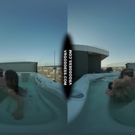 Josie Naked Rooftop Jacuzzi Between The Scenes Dirty Female Director Lesbian Touching Miss Pussycat VRgoddess vr porn video