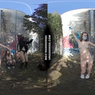 Nude Graffiti Painting Girls Cheri Josie Poppy Love Tagging Naked Outdoors VRgoddess vr porn video