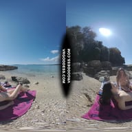 Sunny Beach Afternoon Nude Sunbathing And Searching For Shells On Vacation With Matty Josie VRgoddess vr porn video