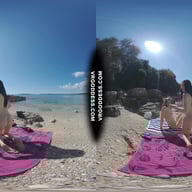Sunny Beach Afternoon Nude Sunbathing And Searching For Shells On Vacation With Matty Josie VRgoddess vr porn video