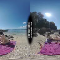 Sunny Beach Afternoon Nude Sunbathing And Searching For Shells On Vacation With Matty Josie VRgoddess vr porn video