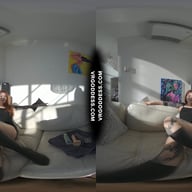 Double Pussy Dildo Gets Stuck Inside Dvp Dpp Hole Stretching Fetish Video VRgoddess vr porn video