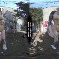 On Vacation With Matty Cheri Rebeka Ruby Nude In Public Painting Graffiti And Dancing VRgoddess vr porn video