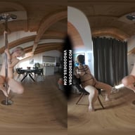 Ingrida Giving Private Strip Show Pole Dance Show For Anonymous Masked Big Boobed Girl Diana VRgoddess vr porn video