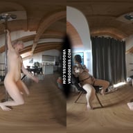 Ingrida Giving Private Strip Show Pole Dance Show For Anonymous Masked Big Boobed Girl Diana VRgoddess vr porn video