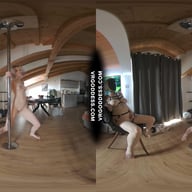 Ingrida Giving Private Strip Show Pole Dance Show For Anonymous Masked Big Boobed Girl Diana VRgoddess vr porn video