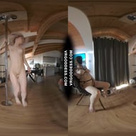Ingrida Giving Private Strip Show Pole Dance Show For Anonymous Masked Big Boobed Girl Diana VRgoddess vr porn video