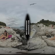 Bombshell Nude Beach Babe Rebeka Ruby Masturbates With Dildo Risky Public Jilling Friends Sunbathing VRgoddess vr porn video