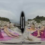 Bombshell Nude Beach Babe Rebeka Ruby Masturbates With Dildo Risky Public Jilling Friends Sunbathing VRgoddess vr porn video