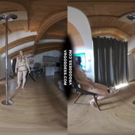 Big Boobed Model Diana Giving Private Strip Show Pole Dance For Anonymous Masked Ingrida VRgoddess vr porn video