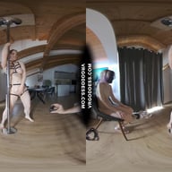 Big Boobed Model Diana Giving Private Strip Show Pole Dance For Anonymous Masked Ingrida VRgoddess vr porn video