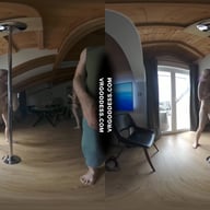 Big Boobed Model Diana Giving Private Strip Show Pole Dance For Anonymous Masked Ingrida VRgoddess vr porn video