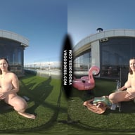 Vanessa Klein Jilling With Some Big Dildos For Deep Penetration Rooftop Bubble Sunbathing VRgoddess vr porn video