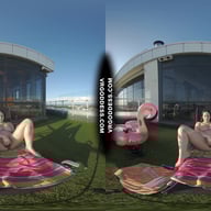 Vanessa Klein Jilling With Some Big Dildos For Deep Penetration Rooftop Bubble Sunbathing VRgoddess vr porn video