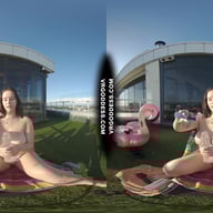 Vanessa Klein Jilling With Some Big Dildos For Deep Penetration Rooftop Bubble Sunbathing VRgoddess vr porn video