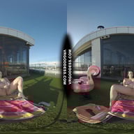 Vanessa Klein Jilling With Some Big Dildos For Deep Penetration Rooftop Bubble Sunbathing VRgoddess vr porn video