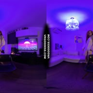 Late Night Striptease Dancer Lea Deep Glass Dildo Masturbation VRgoddess vr porn video