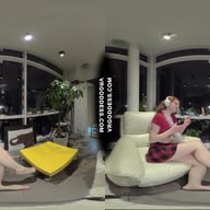 Vaping Hot Girl Lea Listening To Headphones Dancing Stripping Masturbating Winter Nights VRgoddess vr porn video