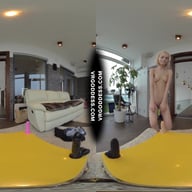 Skinny Blonde Poppy Trying Different Dildos Will It Fit Challenge Loves Big Black Ones Most VRgoddess vr porn video