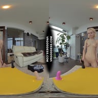 Skinny Blonde Poppy Trying Different Dildos Will It Fit Challenge Loves Big Black Ones Most VRgoddess vr porn video